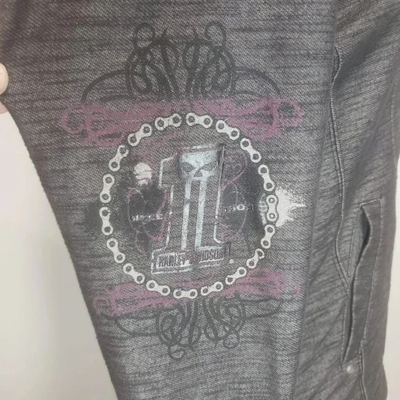 Harley-Davidson Womans Heather Gray  Zippered Soft Jacket ,Size M. - Picture 4 of 10